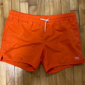 Topman orange bathing suit with drawstring S-M